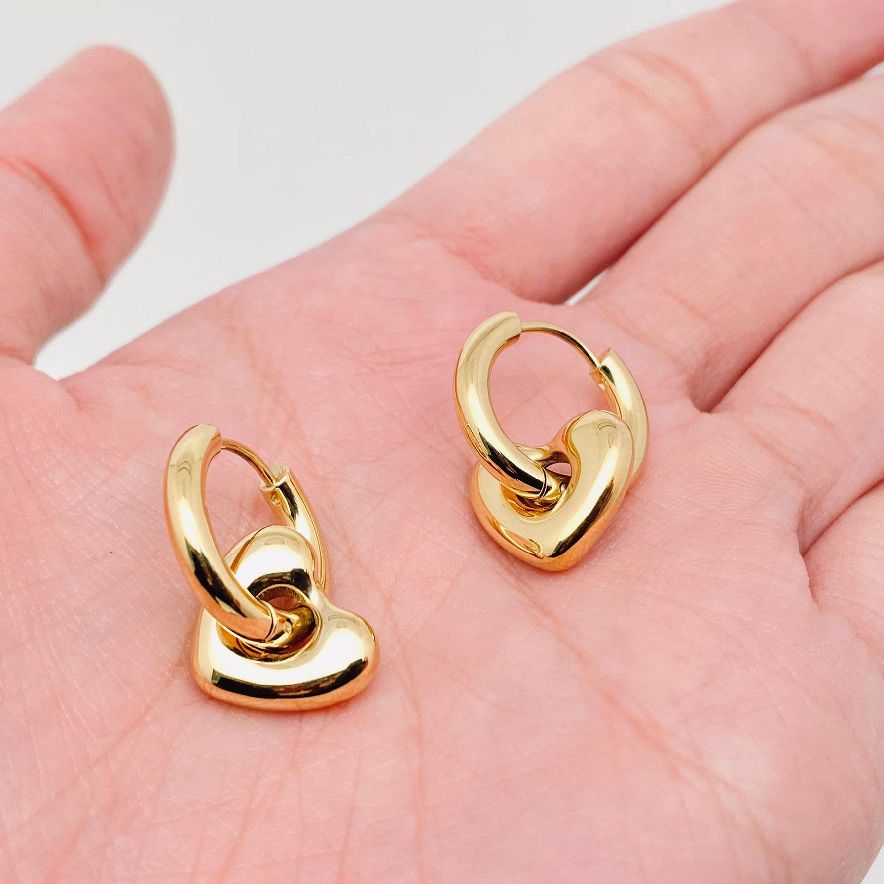 Justin Heart Hoop Earrings
