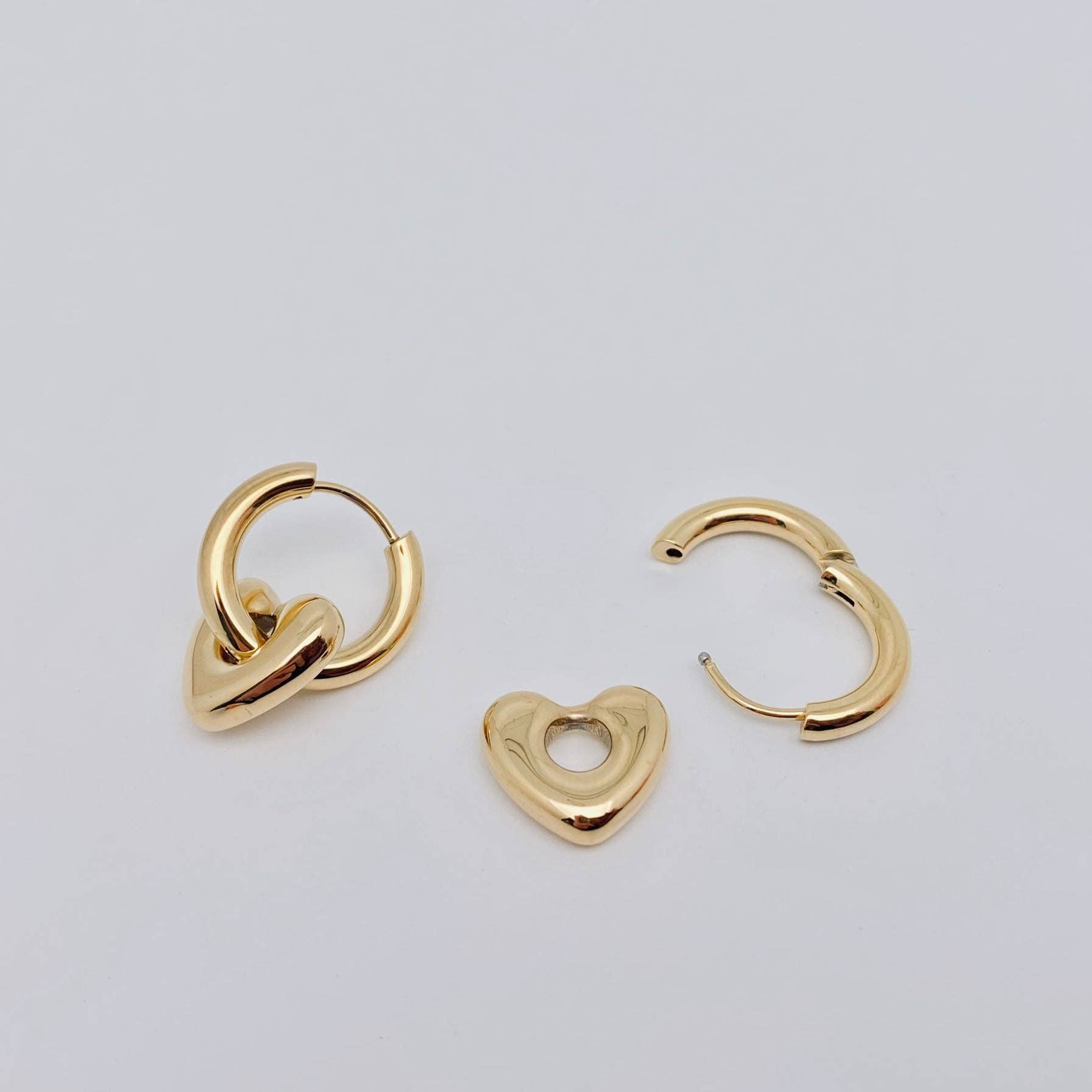 Justin Heart Hoop Earrings