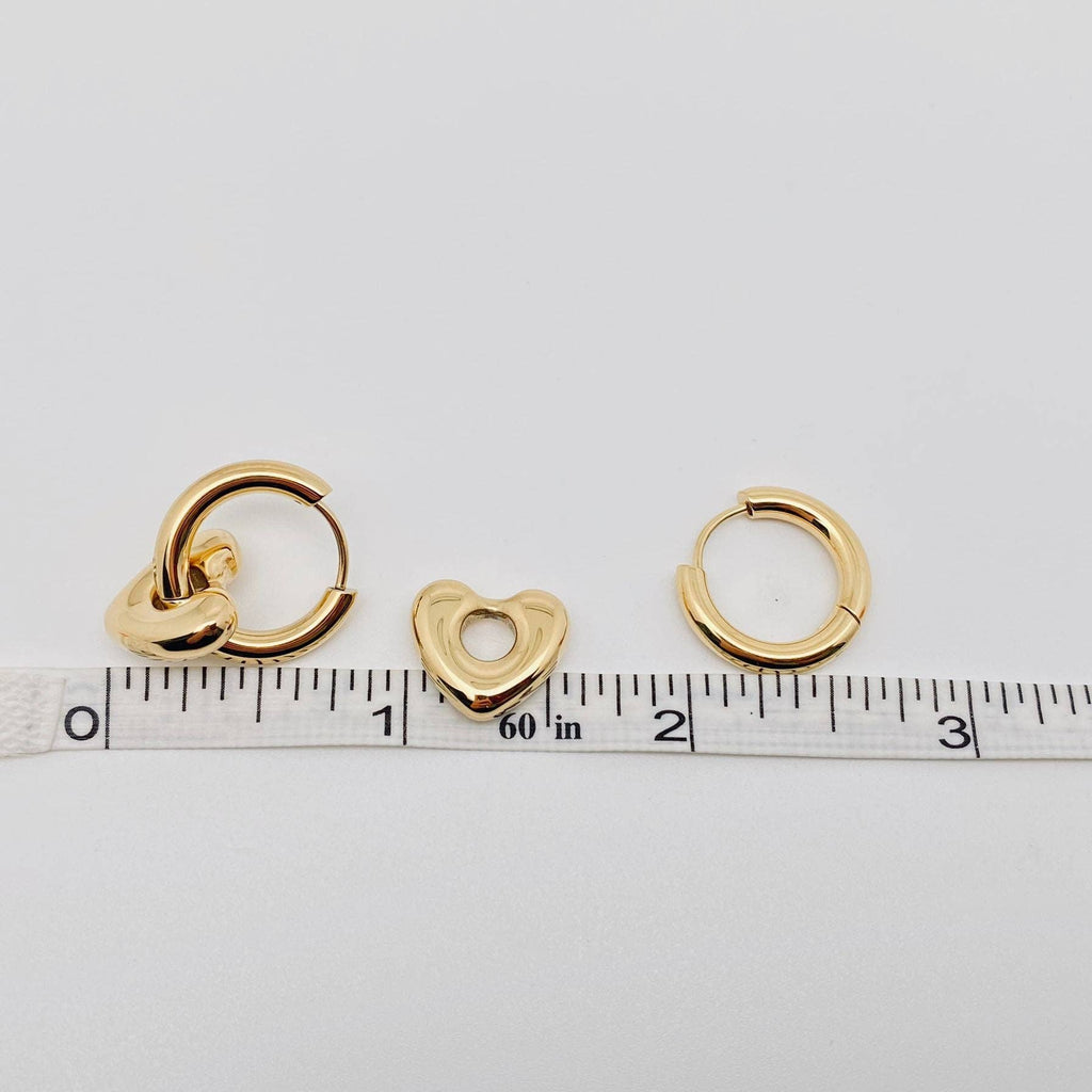 Justin Heart Hoop Earrings