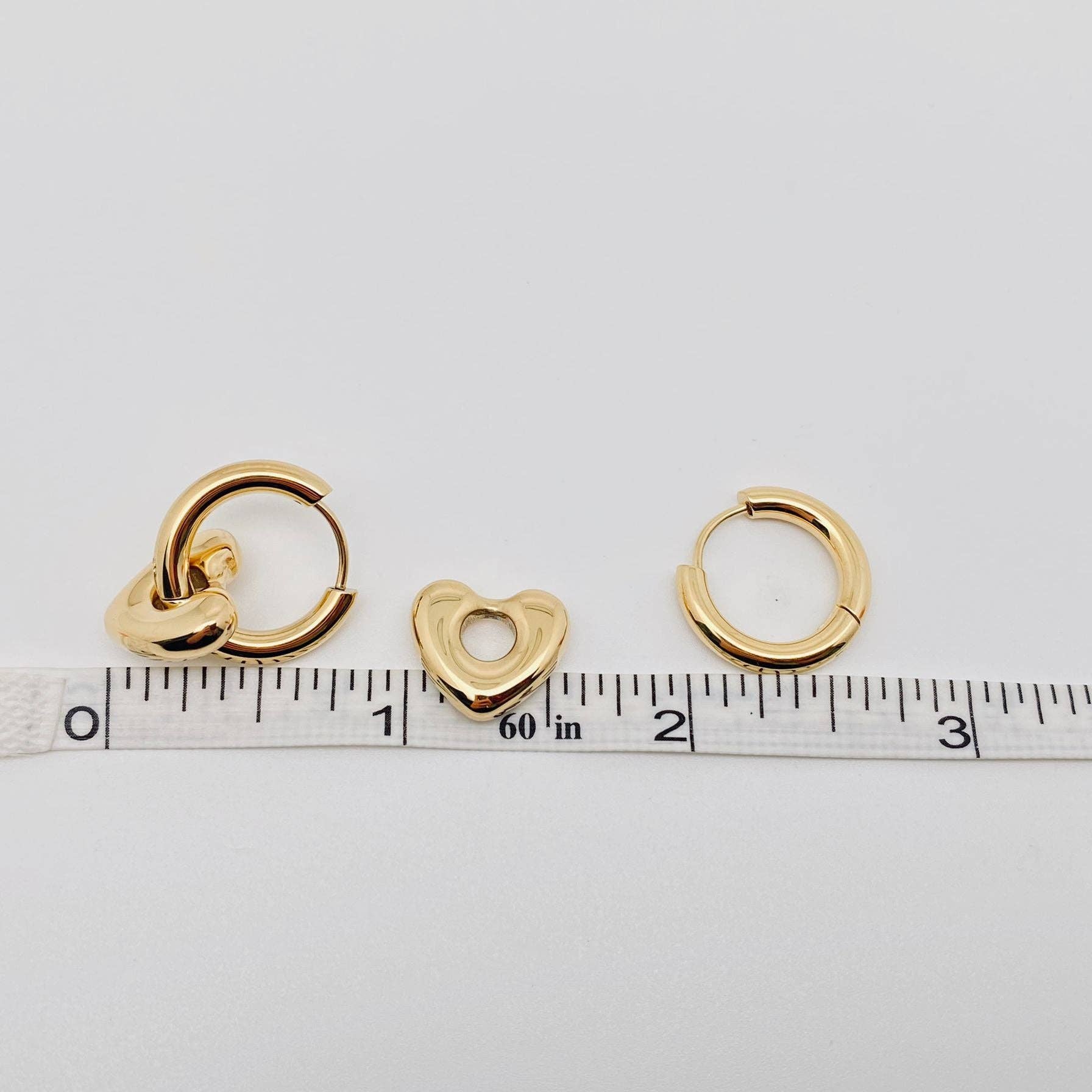 Justin Heart Hoop Earrings