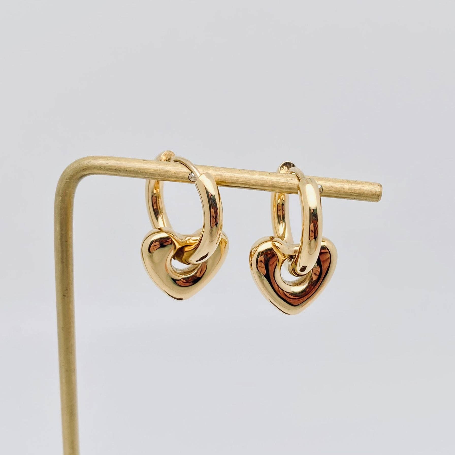 Justin Heart Hoop Earrings